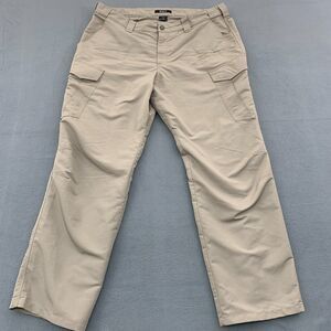 5.11 Tactical Pants Mens Size 40x32 Cargo Pants Rip Stop Polyester Tan